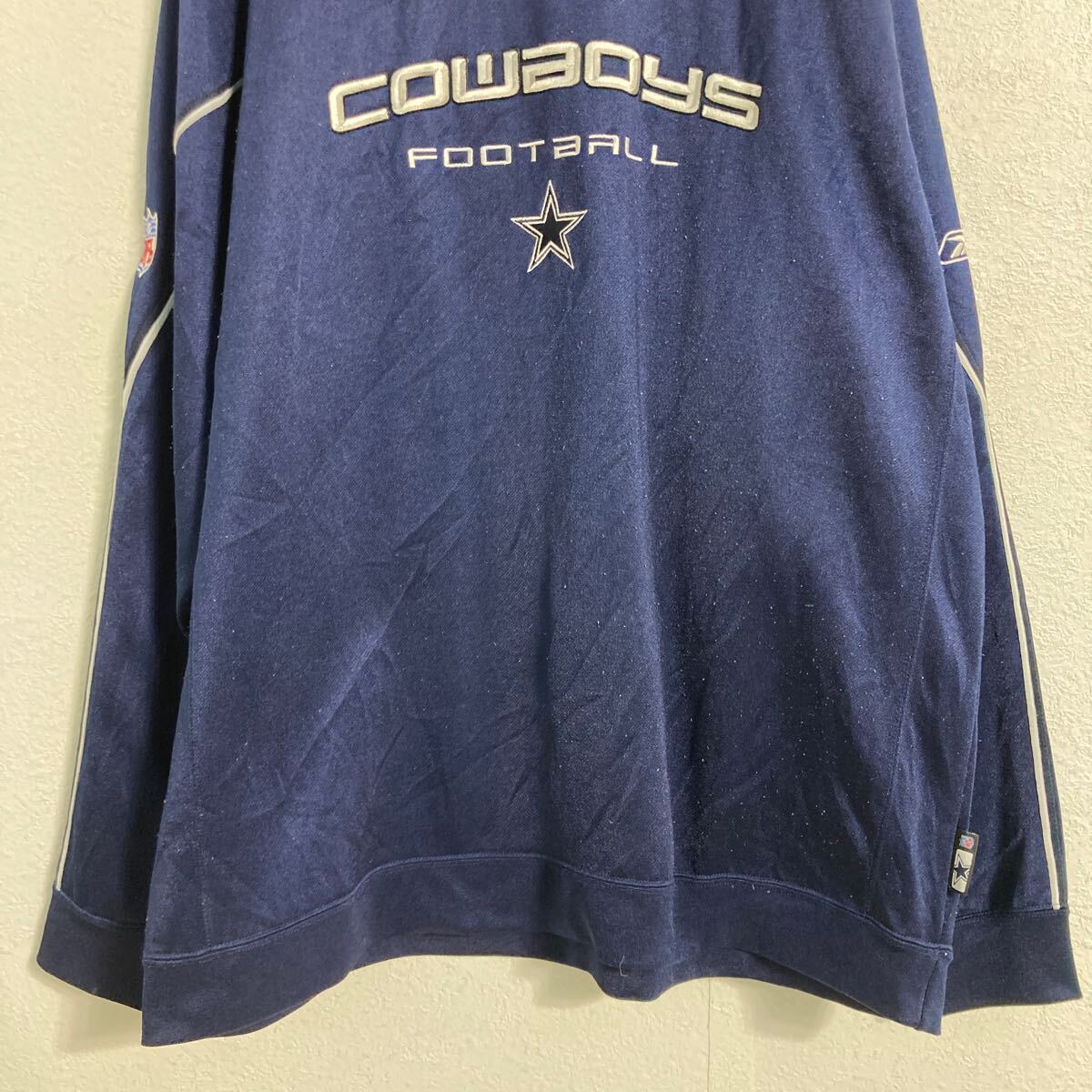 【中古】【古着】 Reebok NFL ロゴスウェット トレーナー XL ネイビー リーボック エヌエフエル フリース ビッグサイズ 古着卸 アメリカ仕入 a611-8331