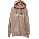 【中古】【古着】 ellesse プリントスウェット パーカー レディース XS ピーチ エレッセ プルオーバー 裏起毛 古着卸 アメリカ仕入 a611-8540