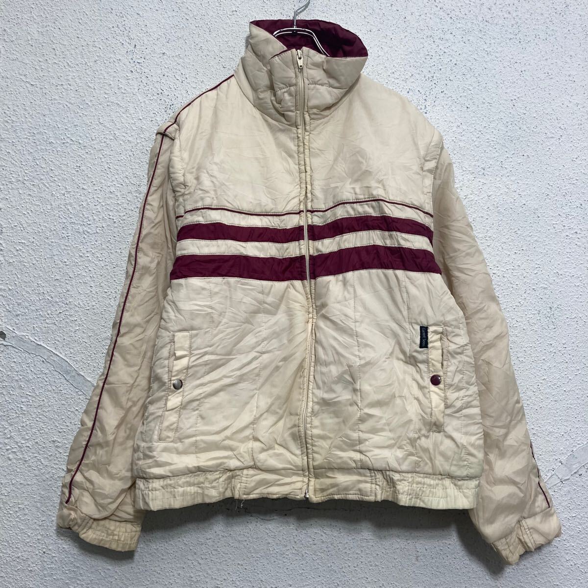【中古】【古着】 Current seen 中綿ジャケット L ホワイト 中綿 防寒 ブルゾン フルジップ 古着卸 アメリカ仕入 a612-5034
