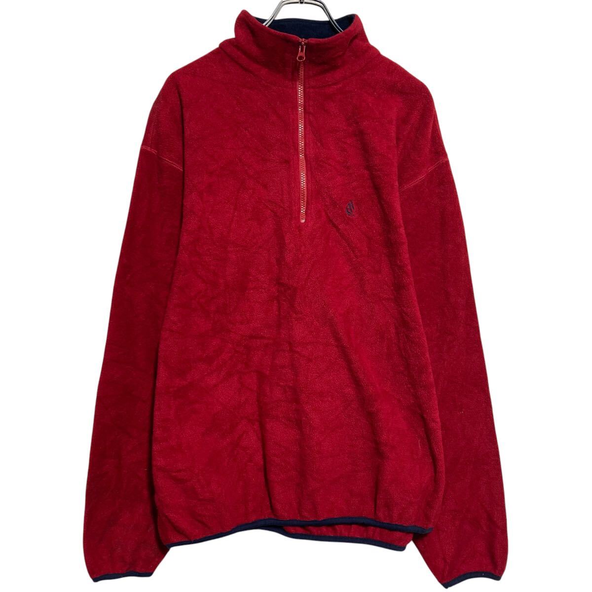 【中古】【古着】 NAUTICA フリースジャケット M レッド ノーティカ アウトドア フルジップ 古着卸 アメリカ仕入 a612-5043