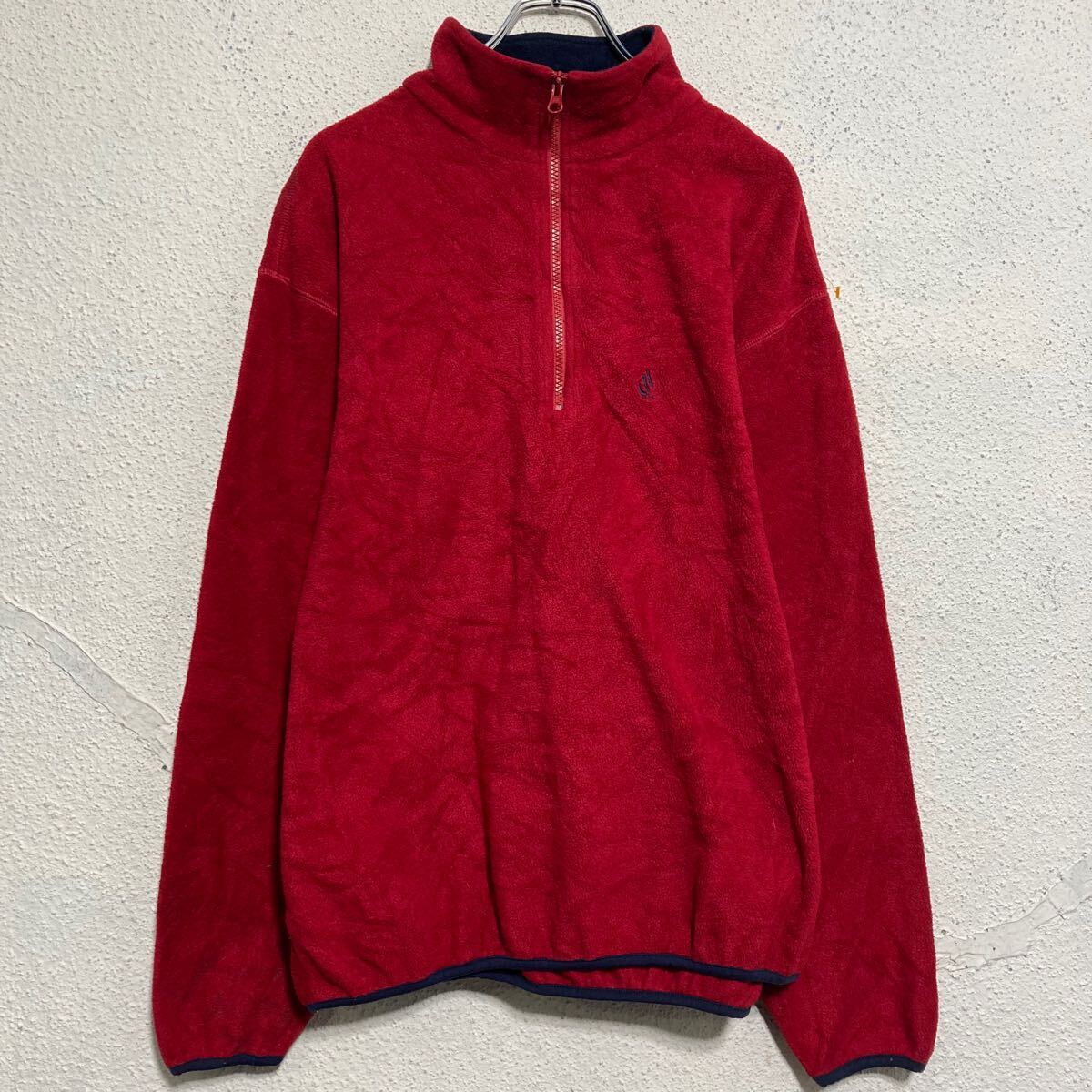 古着屋DENの【中古】【古着】 NAUTICA フリースジャケット M レッド ノーティカ アウトドア フルジップ 古着卸 アメリカ仕入 a612-5043｜アングル2