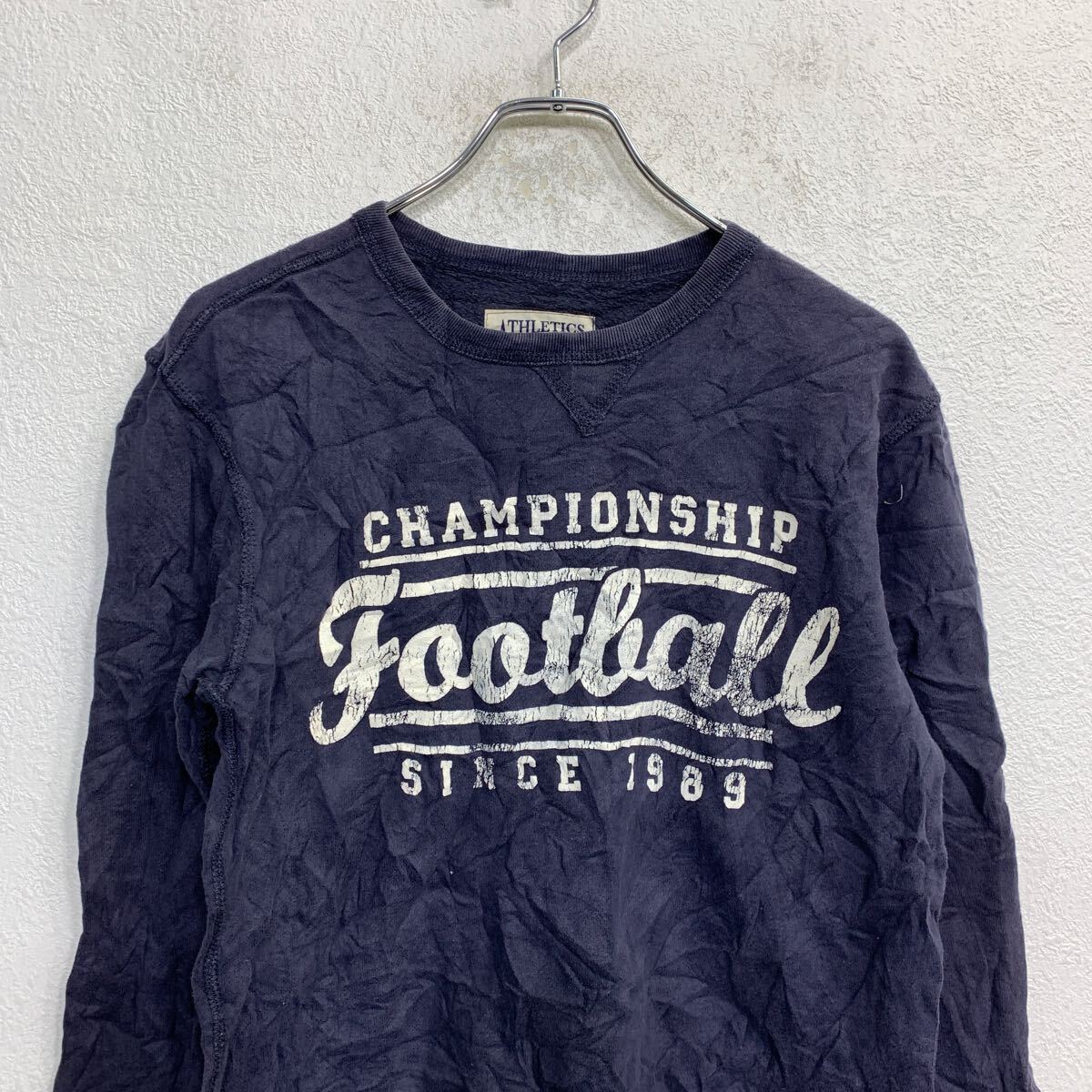 【中古】【古着】 ATHLETICS DEPT. プリントスウェットトレーナー Lサイズ アスレ...