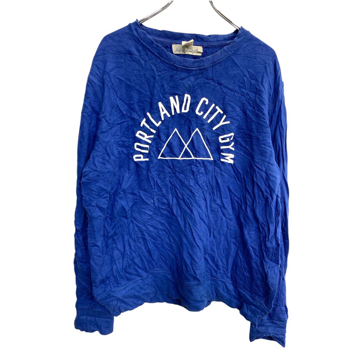 【中古】【古着】 H&M プリント スウェット トレーナー XLサイズ エイチアンドエム ブルー 古着卸 アメリカ仕入 t2411-4286