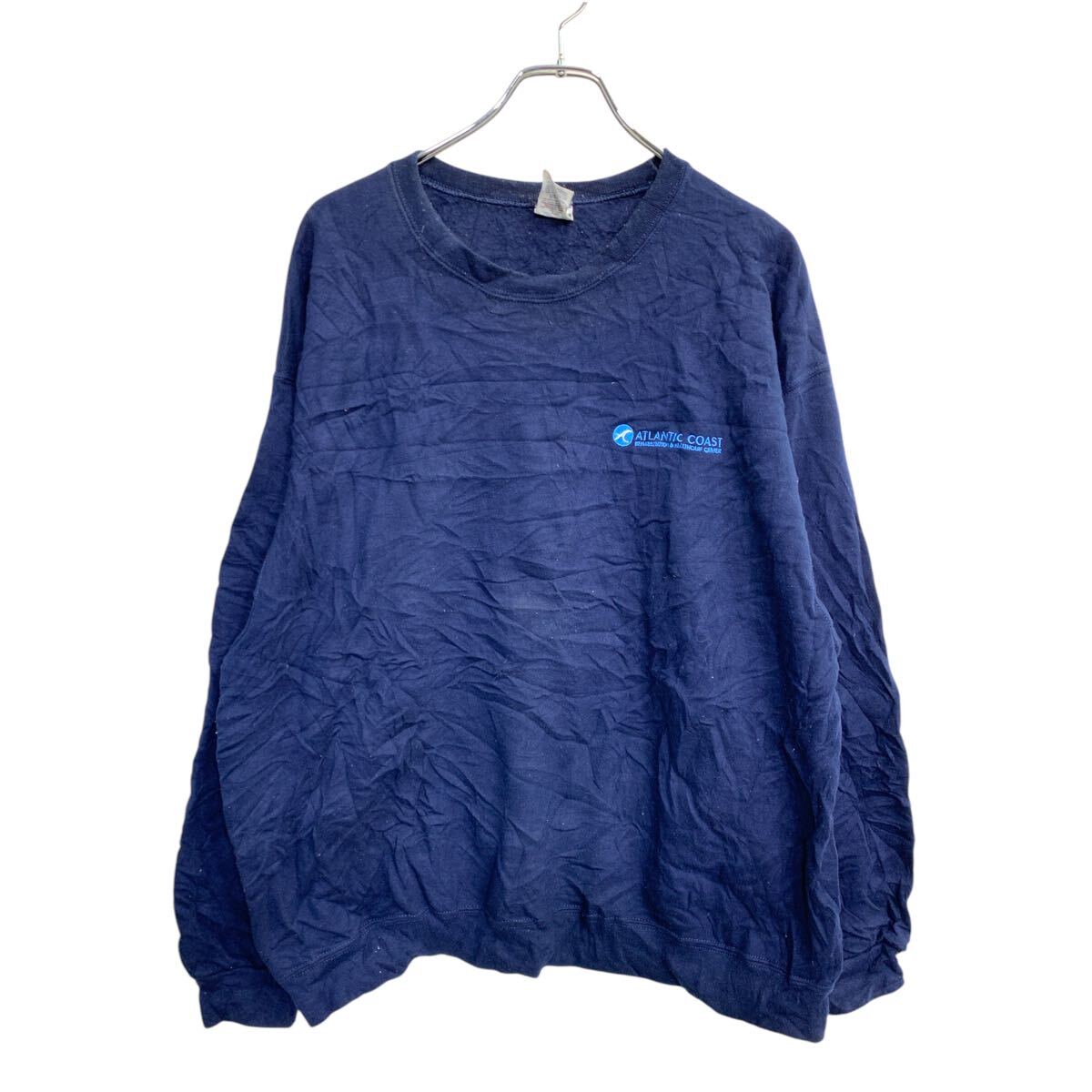 【中古】【古着】 JERZEES ロゴスウェット トレーナー XLサイズ ジャージーズ ネイビー 古着卸 アメリカ仕入 t2411-4294