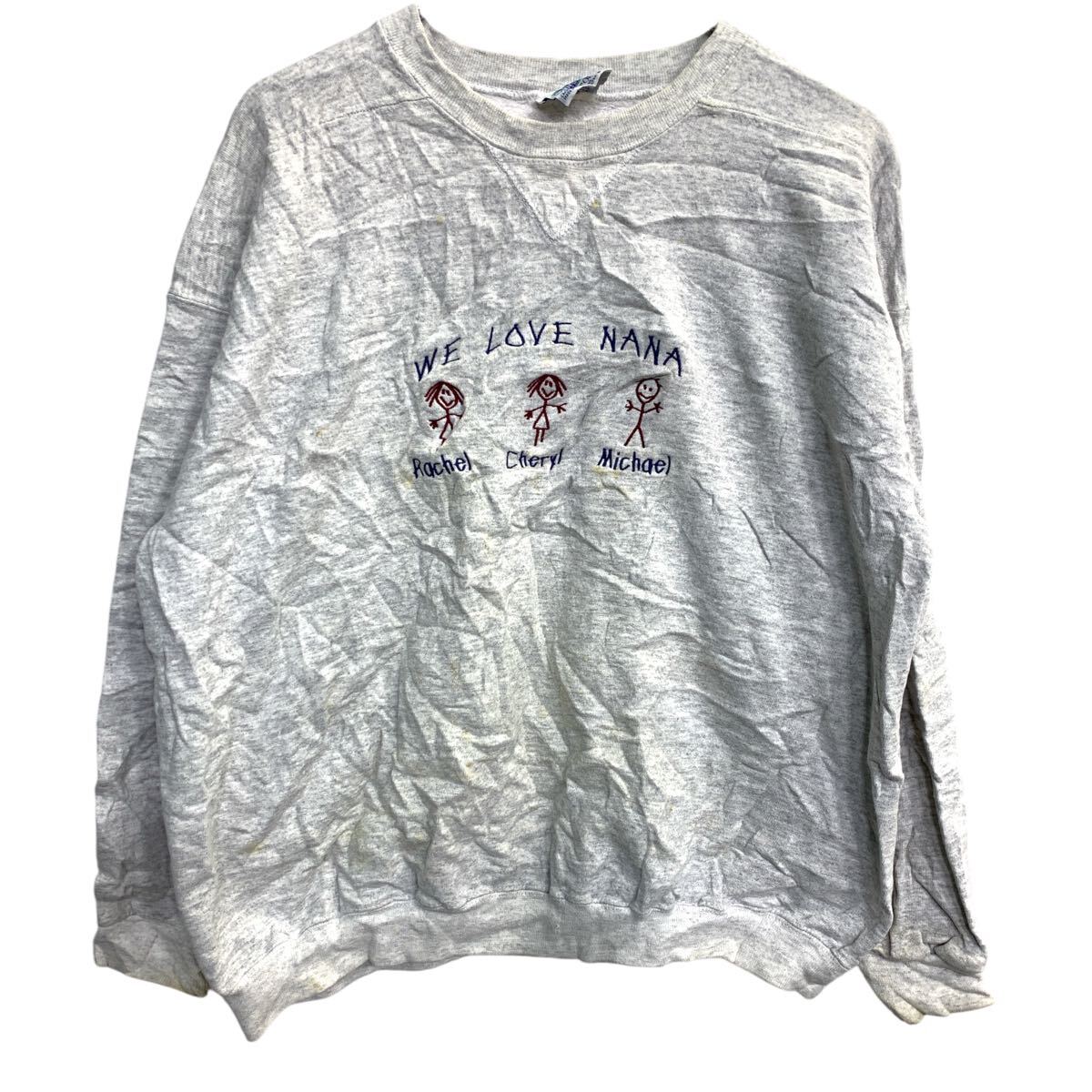 Sweat - 【中古】【古着】 DISCUS ATHLETIC スウェット トレーナー Mサイズ ディスカス 刺繍 グレー 古着卸 アメリカ仕入 t2411-4295