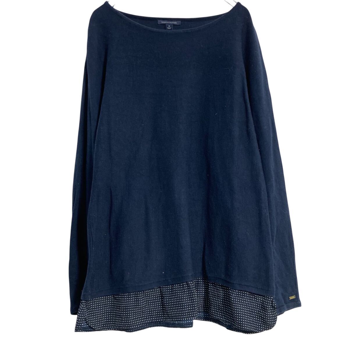 ����šۡڸ���� TOMMY HILFIGER ���åȥ� �˥å� �������� ��ǥ����� M �ͥ��ӡ� �ȥߡ��ҥ�ե����� �ɥå� ���岷 ����ꥫ���� a612...