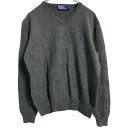 【中古】【古着】 POLO RALPH LAUREN ウール ニット セーター レディース XS 程 ダークグレー ポロラルフローレン Vネック 古着卸 アメリカ仕入 a612-5138