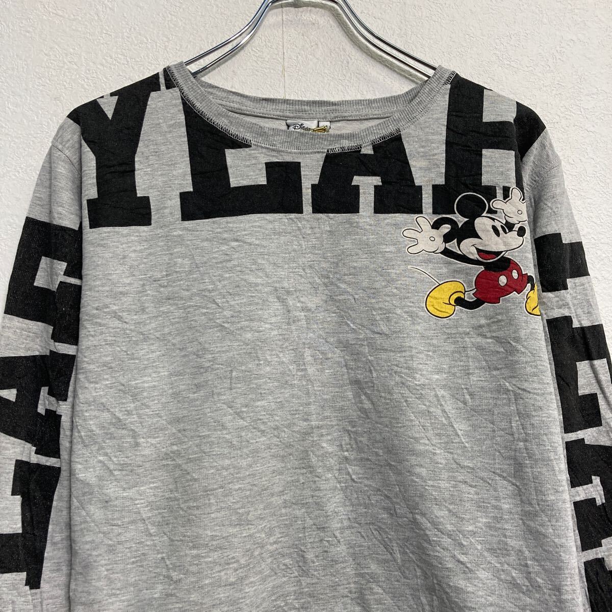 【中古】【古着】 Disney キャラクタースウェット トレーナー M グレー キッズ プルオーバー 裏起毛 古着卸 アメリカ仕入 a612-5188