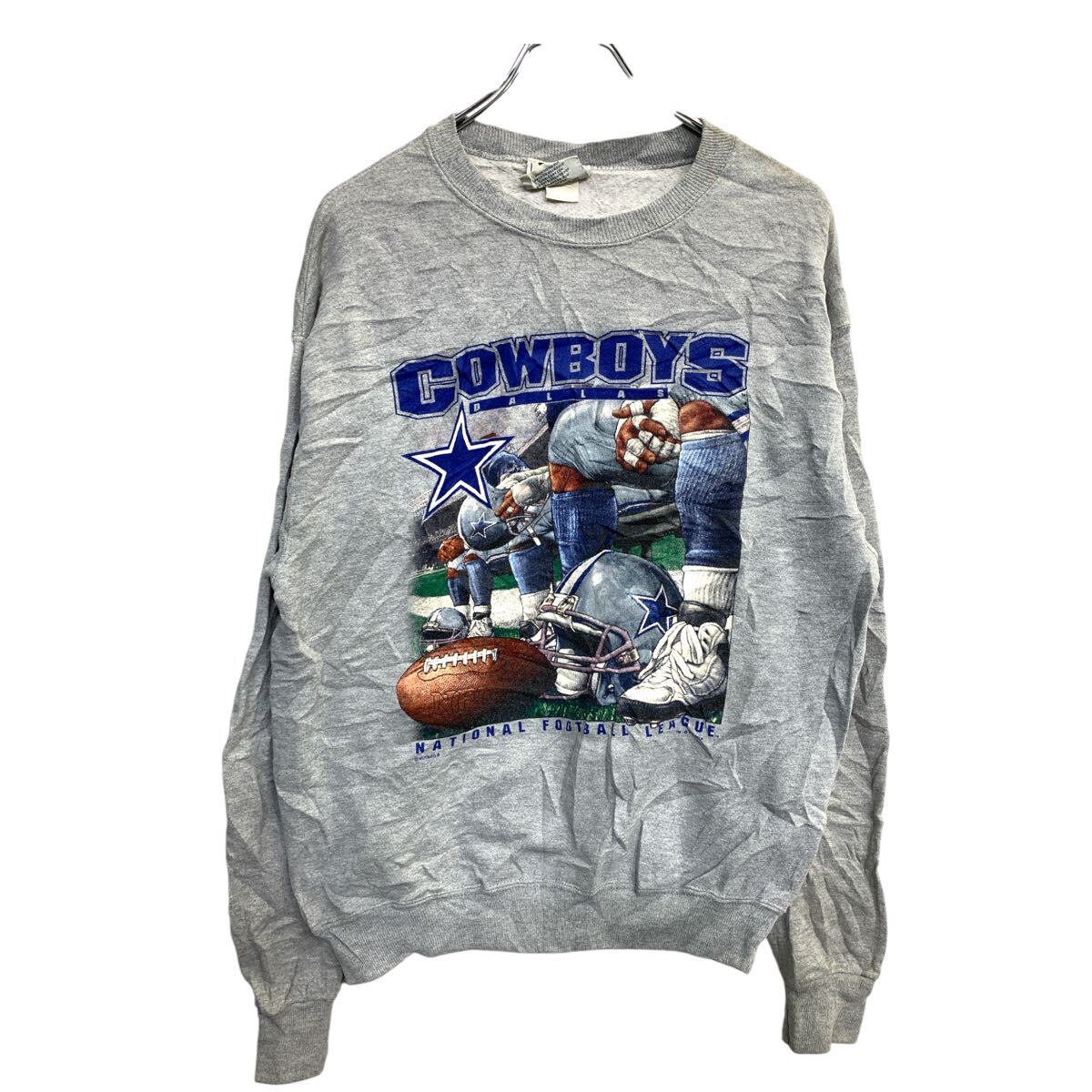 【中古】【古着】 Lee プリントスウェット トレーナー XLサイズ リー グレー USA製 古着卸 アメリカ仕入 t2412-3058