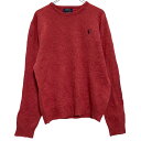 【中古】【古着】 POLO RALPH LAUREN ウール ニット セーター M ピンク ポロラルフローレン ロゴ 古着卸 アメリカ仕入 a612-5383