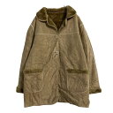 【中古】【古着】 フェイク ムートンコート レディース XL~ ベージュ 裏ボア 古着卸 アメリカ仕入 a612-5537