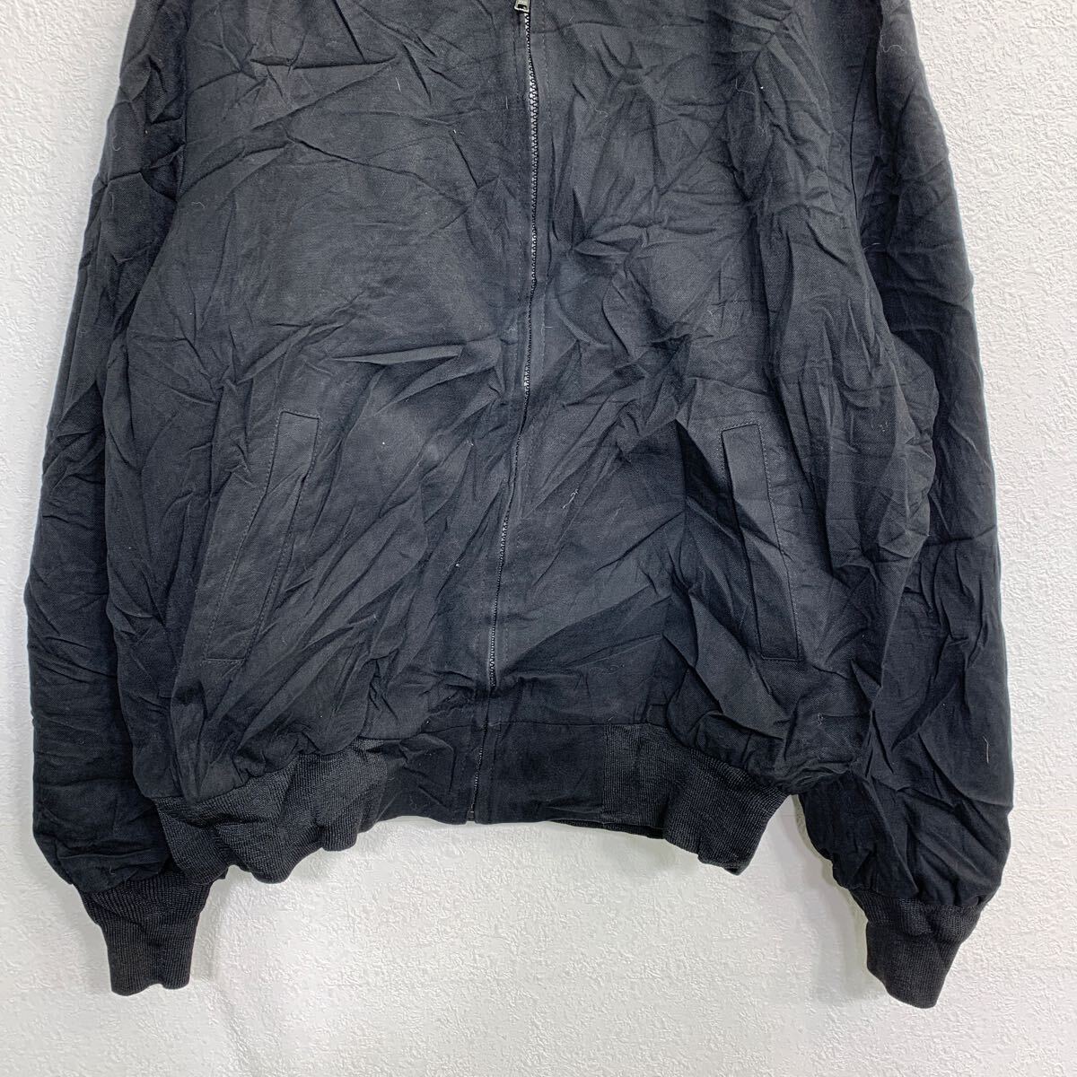 【中古】【古着】 ミリタリージャケット フライトジャケット Lサイズ ブルゾン ブラック 古着卸 アメリカ仕入 t2412-3127