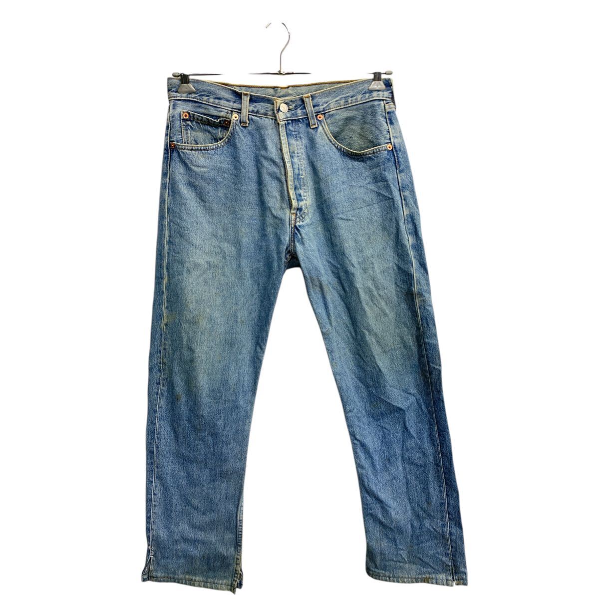 Rakuten - 【中古】【古着】 Levi's 501 デニムパンツ W32 リーバイス ボタンフライ ブルー コットン 古着卸 アメリカ仕入 2412-139