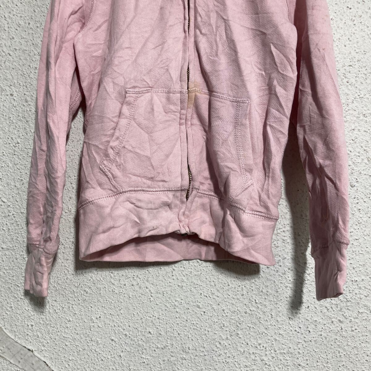 【中古】【古着】 POLO RALPH LAUREN ジップアップ ロゴスウェット パーカー キッズ 110〜 ライトピンク ポロラルフローレン 古着卸 アメリカ仕入 a612-5585