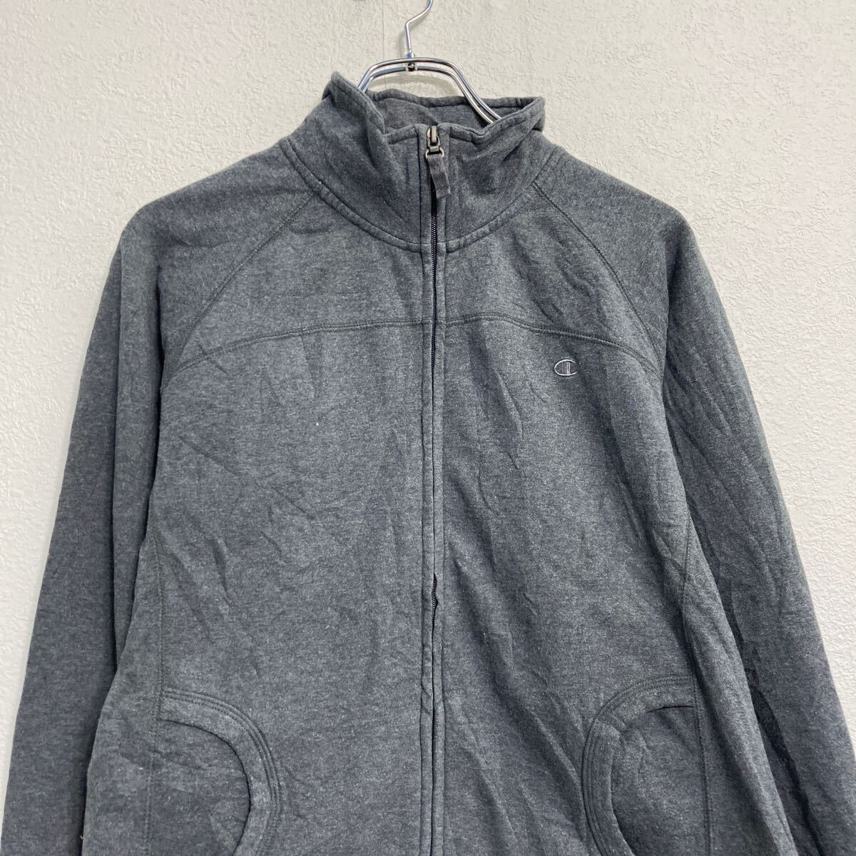 【中古】【古着】 champion ロゴスウェット トレーナー L キッズ ダークグレー 裏...