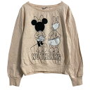 【中古】【古着】 Disney キャラクタースウェット トレーナー レディース S ペールオレンジ ディズニー プルオーバー 古着卸 アメリカ仕入 a612-6214