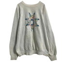 【中古】【古着】 TULTEX ロゴスウェット トレーナー レディース XL オフホワイト タルテックス プルオーバー ビッグサイズ 古着卸 アメリカ仕入 a612-6298