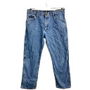【中古】【古着】 Wrangler カウボーイ ロングパンツ W34 ラングラー 47MWZ ブルー コットン 古着卸 アメリカ仕入 2412-282(4)