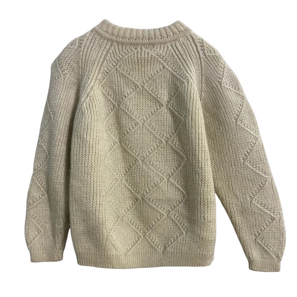 【中古】【古着】 ニット セーター M ホワイト 厚手 古着卸 アメリカ仕入 a612-6414