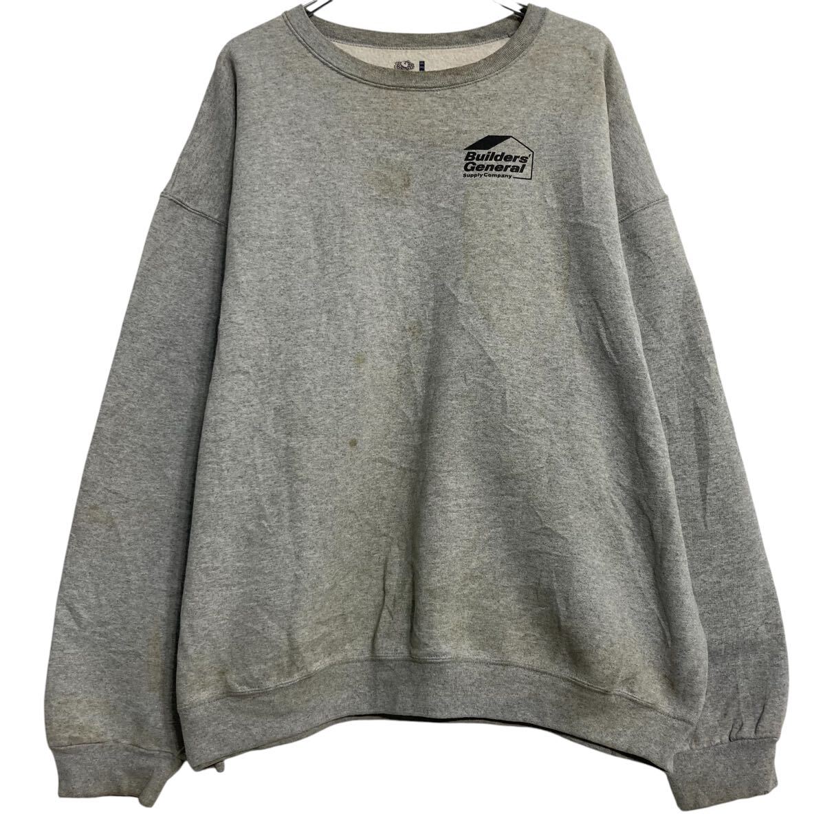 【中古】【古着】 FRUIT of the LOOM プリントスウェット トレーナー 2XL グレー フルーツオブザルーム ビッグサイズ 古着卸 アメリカ仕入 a612-6499