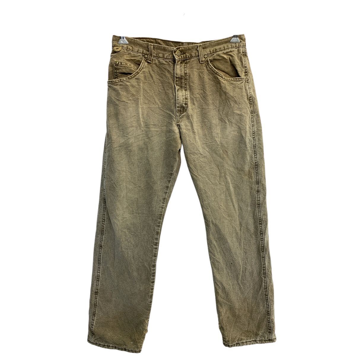 【中古】【古着】 Wrangler ダックパンツ W32 ラングラー ワークパンツ 裏地付き ブラウン コットン メキシコ製 古着卸 アメリカ仕入 2412-353