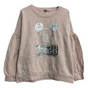 【中古】【古着】 Disney キャラクタースウェット トレーナー レディース L ピンク プルオーバー 裏起毛 古着卸 アメリカ仕入 a612-6678
