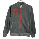 【中古】【古着】 umbro ロゴジャージ キッズ 150~ チャコールグレー アンブロ ジップアップ バックプリント スポーティー 古着卸 アメリカ仕入 a612-6788