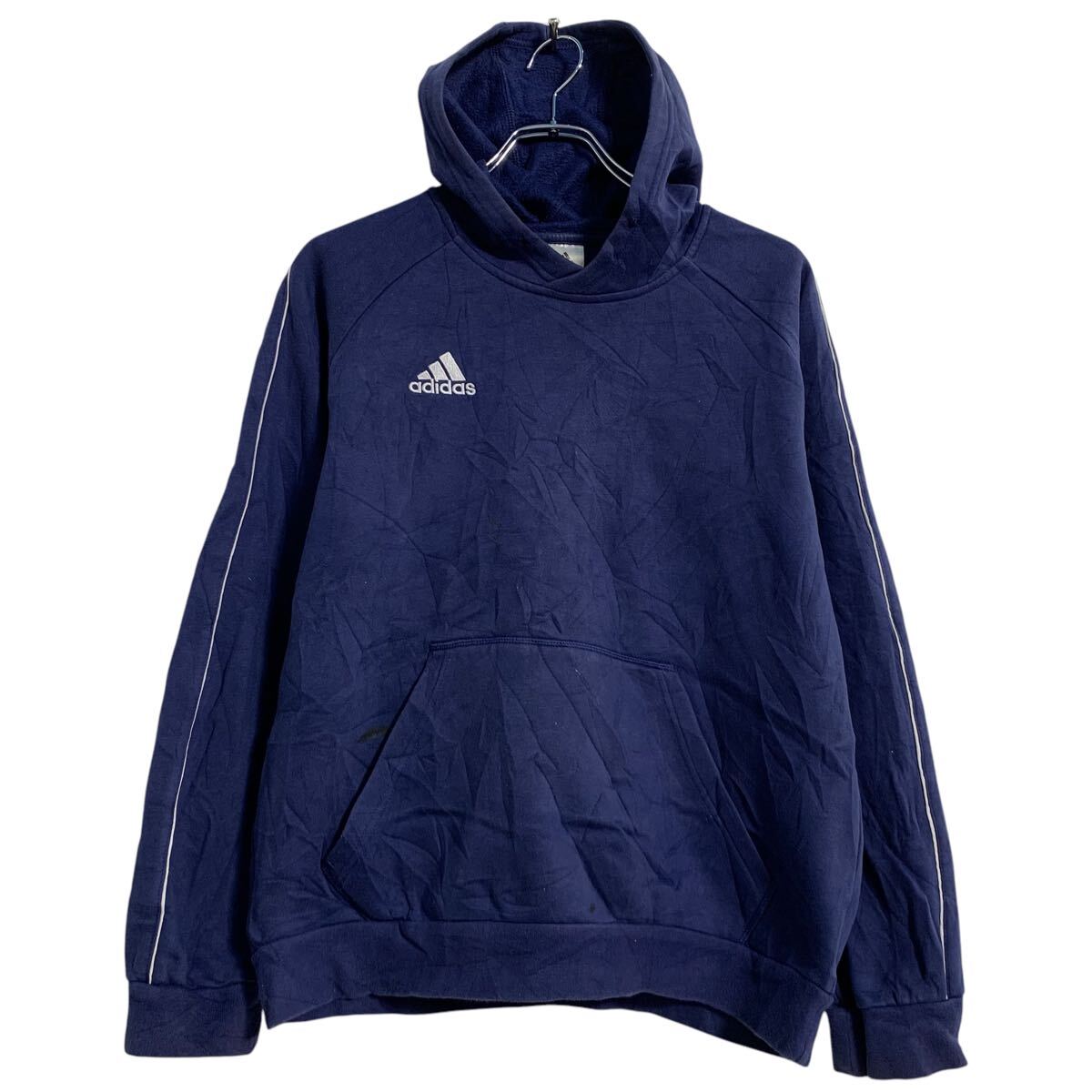 Other - 【中古】【古着】 adidas ロゴスウェット パーカー M ブルー アディダス プルオーバー ラグラン ライン 切替 スポーティー 古着卸 アメリカ仕入 a612-6790