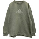 【中古】【古着】 adidas ロゴスウェット トレーナー キッズ 160 程 モスグリーン アディダス プルオーバー スポーツ 古着卸 アメリカ仕入 a612-6809