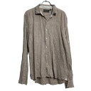 【中古】【古着】 SAKS FIFTH AVENUE 長袖 無地シャツ XL ベージュ ビッグサイズ シンプル 古着卸 アメリカ仕入 a612-6811(4)