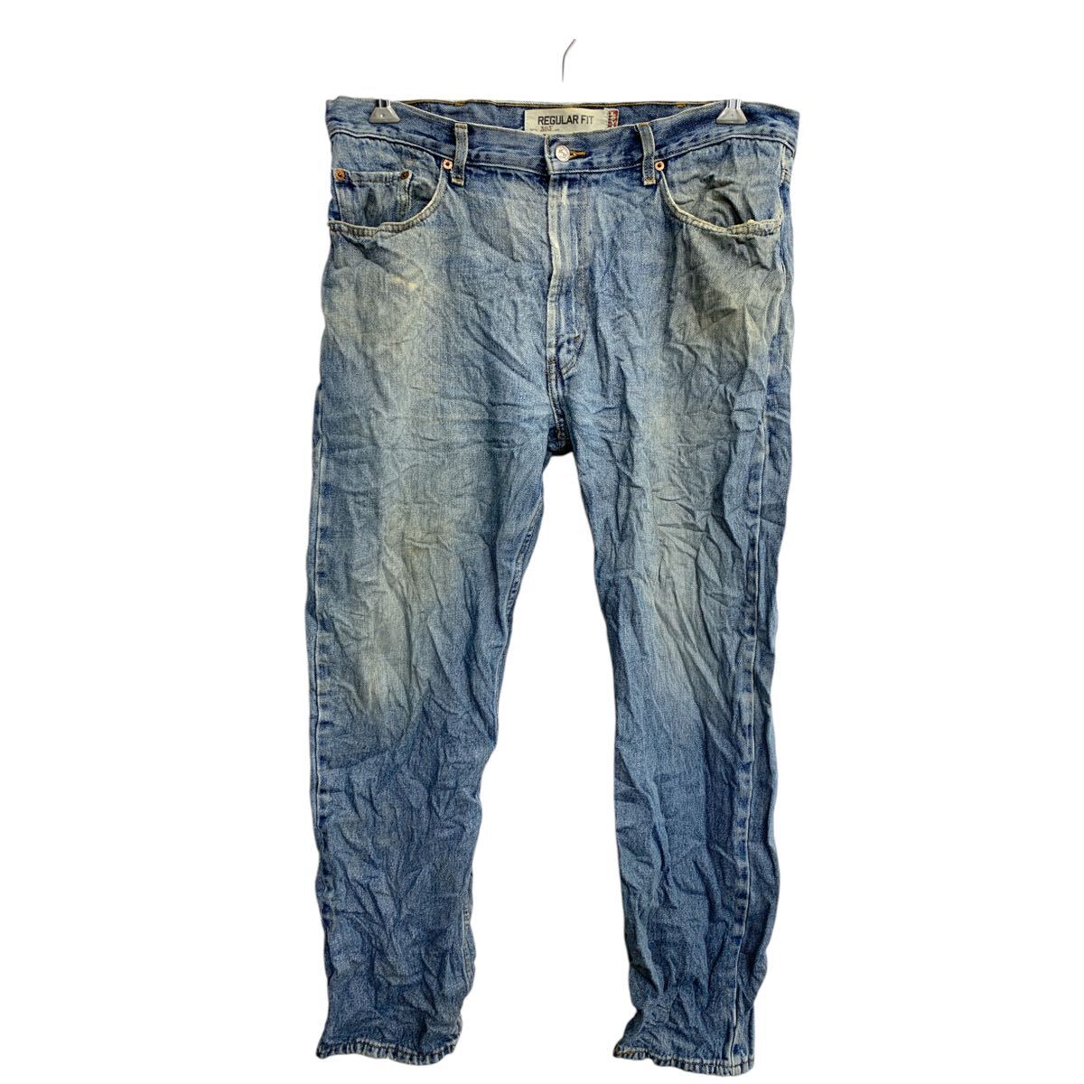 【中古】【古着】 Levi's 505 デニムパンツ W38 リーバイス レギュラーフィット ビッグサイズ ブルー コットン 古着卸 アメリカ仕入 2412-474