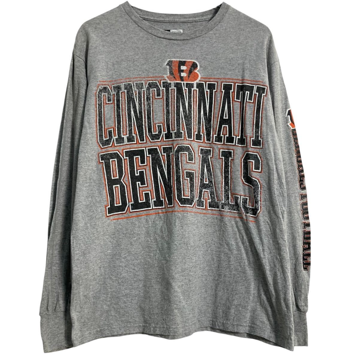 【中古】【古着】 NFL 長袖 プリント Tシャツ M グレー エヌエフエル スポーツ ロンT ロングTシャツ 古着卸 アメリカ仕入 a612-7066