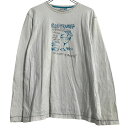 【中古】【古着】 CELIO SPORTSWEAR 長袖 プリント Tシャツ レディース XL ホワイト ロンT ロングTシャツ ビッグサイズ 古着卸 アメリカ仕入 a612-7080