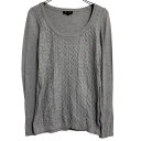 【中古】【古着】 ニット セーター ポリエステル混 レディース M グレー プルオーバー シンプル 秋冬 薄手 古着卸 アメリカ仕入 a612-7142