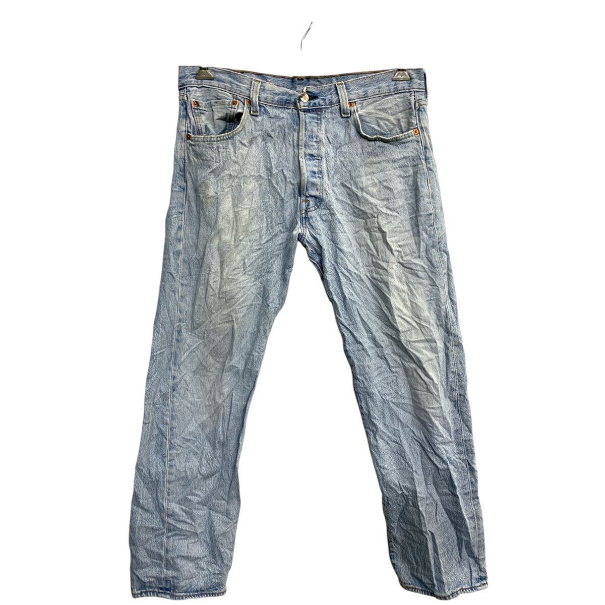 【中古】【古着】 Levi's 501 デニムパンツ W34 リーバイス ボタンフライ ライトブルー 古着卸 アメリカ仕入 2412-545