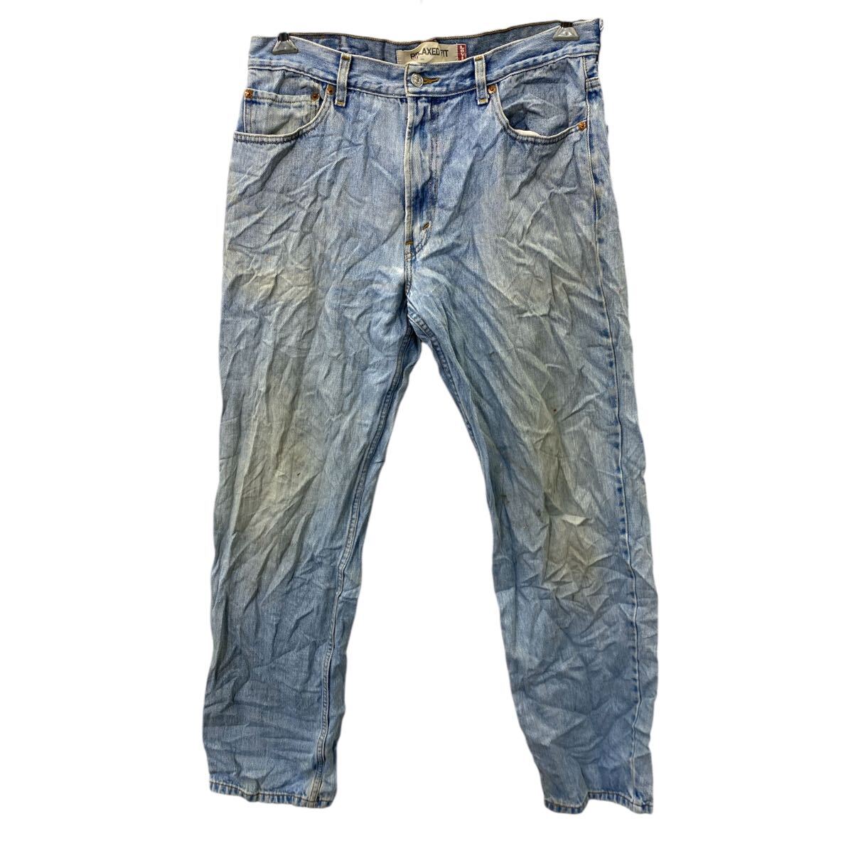 【中古】【古着】 Levi's 550 デニムパンツ W36 リーバイス ビッグサイズ コットン ライトブルー 古着卸 アメリカ仕入 2412-740
