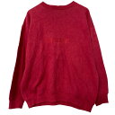 【中古】【古着】 AUTHENTIC ロゴスウェット トレーナー レディース M レッド系 プルオーバー 裏起毛 古着卸 アメリカ仕入 a612-7395