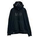 【中古】【古着】 REI COOP ロゴスウェット パーカー レディース L ブラック 裏起毛 プルオーバー 古着卸 アメリカ仕入 a612-7507
