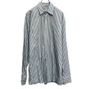 【中古】【古着】 Wrangler 長袖 ストライプシャツ ラングラー L ブルー ポケット 古着卸 アメリカ仕入 a612-7535(4)