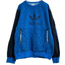 【中古】【古着】 adidas ロゴスウェット トレーナー キッズ XXL ブルー ブラック アディダス スポーツ プルオーバー 古着卸 アメリカ仕入 a612-7584