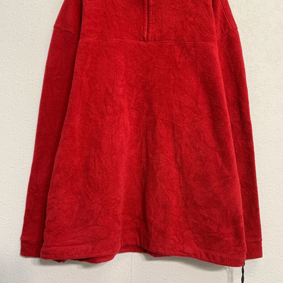 【中古】【古着】 フリースジャケット XL レッド ハーフジップ ビッグサイズ アウトドア シンプル 秋冬 アウター 古着卸 アメリカ仕入 a612-7651
