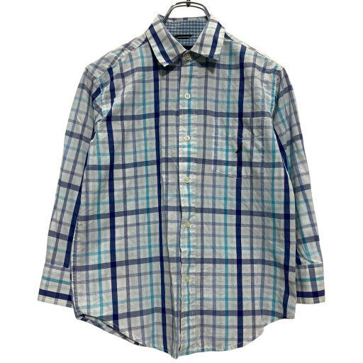 【中古】【古着】 NAUTICA 長袖 チェックシャツ キッズ S 130〜 ホワイト ブルー ノーティカ ワンポイントロゴ 古着卸 アメリカ仕入 a612-7683 【中古】【古着】 NAUTICA 長袖 チェックシャツ キッズ S 130〜 ホワイト ブルー ノーティカ ワンポイントロゴ 古着卸 アメリカ仕入 a612-7683