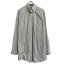 【中古】【古着】 長袖 チェックシャツ L 程 ホワイト マルチカラー ボタンダウン 胸ポケット カジュアルシャツ コットン 古着卸 アメリカ仕入 a612-7...