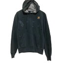 【中古】【古着】 adidas ロゴスウェット パーカー レディース M ブラック ゴールド刺繍ロゴ 裏パイル プルオーバー 古着卸 アメリカ仕入 a612-7...