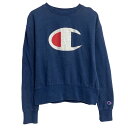 【中古】【古着】 champion ロゴスウェット トレーナー チャンピオン キッズ XL~ 160 ネイビー プルオーバー 古着卸 アメリカ仕入 a612-7984