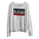 【中古】【古着】 Levi’s ロゴスウェット トレーナー キッズ M ホワイト リーバイス プルオーバー 裏起毛 古着卸 アメリカ仕入 a612-8054