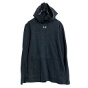 【中古】【古着】 UNDER ARMOUR ロゴスウェット パーカー アンダーアーマー YXL キッズ ブラック プルオーバー 裏起毛 古着卸 アメリカ仕入 a612-8066