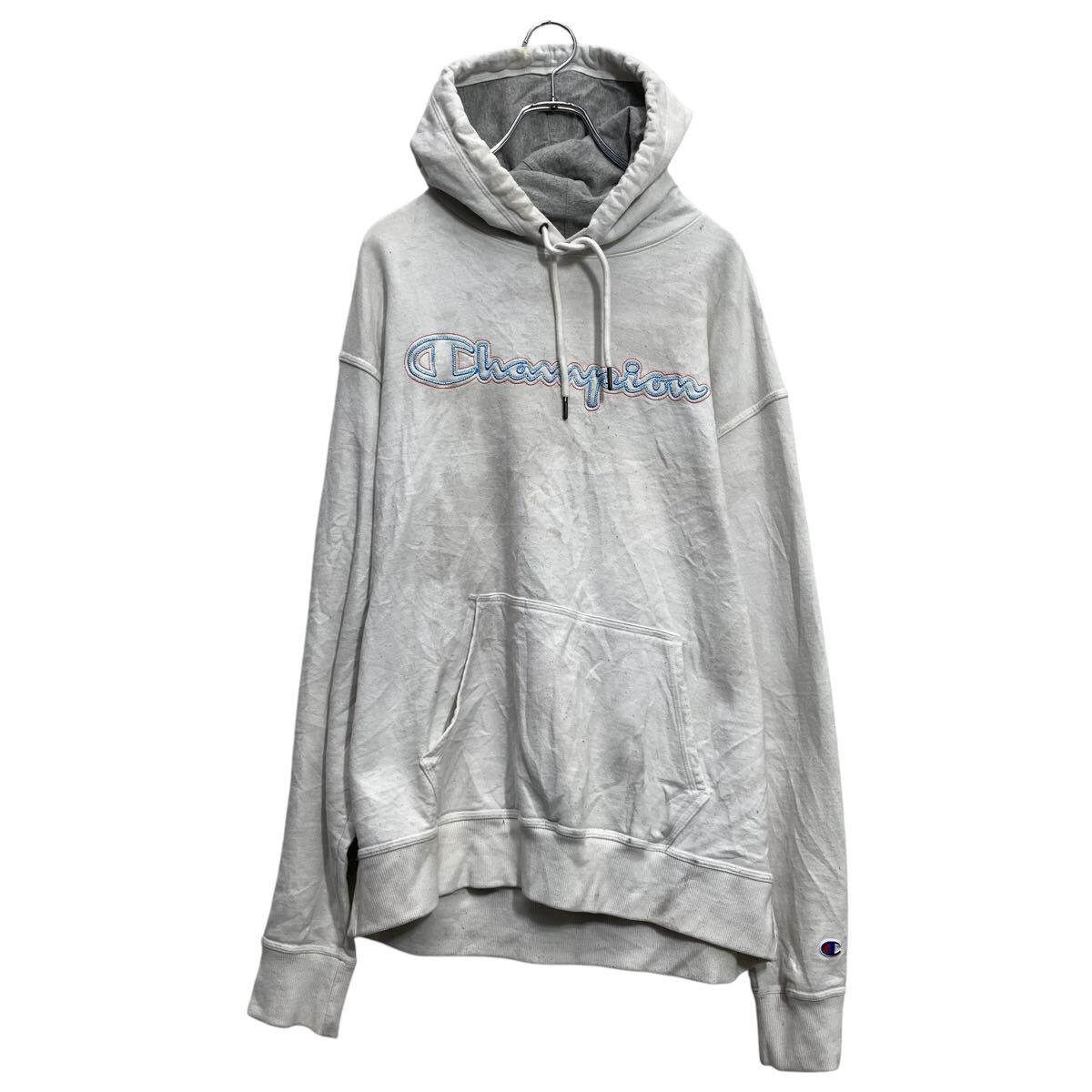 American Casual - 【中古】【古着】 champion ロゴスウェット パーカー チャンピオン XL ホワイト ビッグサイズ 古着卸 アメリカ仕入 a612-8269