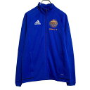 【中古】【古着】 adidas ロゴジャージ アディダス キッズ L ブルー スポーツウェア フルジップ 古着卸 アメリカ仕入 a612-8297