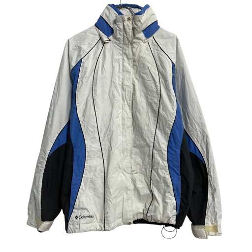 【中古】【古着】 Columbia マウンテンパーカー レディース L ホワイト ブルー コロンビア キャンプ アウトドア 古着卸 アメリカ仕入 a612-8384 【中古】【古着】 Columbia マウンテンパーカー レディース L ホワイト ブルー コロンビア キャンプ アウトドア 古着卸 アメリカ仕入 a612-8384